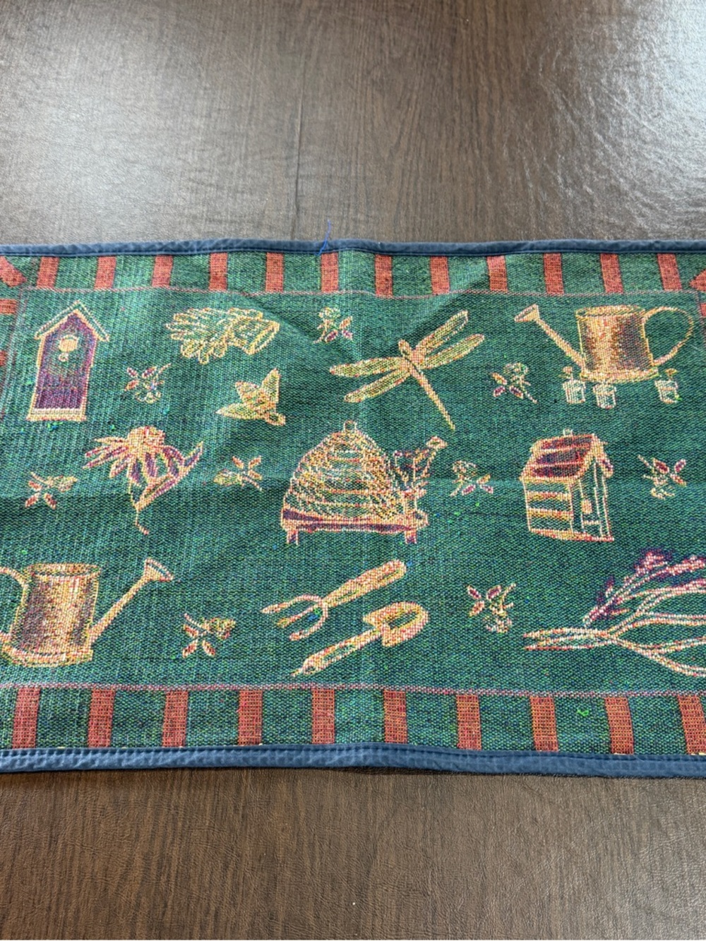 Naturewood Garden Motif Green Woven Table Placemat Pffaltzgraff